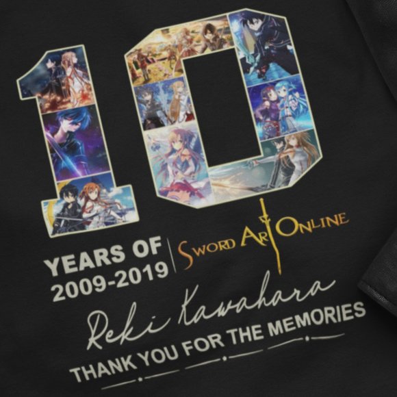 Vintage 10 Years Of 2009-2019 Sword Art Online Shirt - Picture 2 of 3